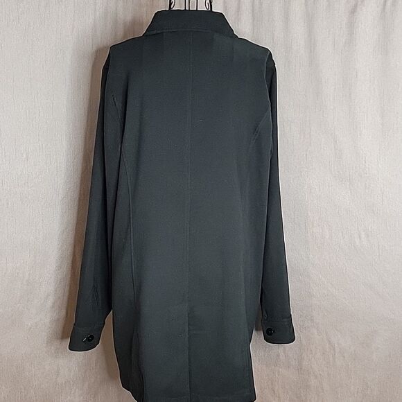 DENIM AND COMPANY Black Midi Lightweight Jacket Small - Picture 8 of 9